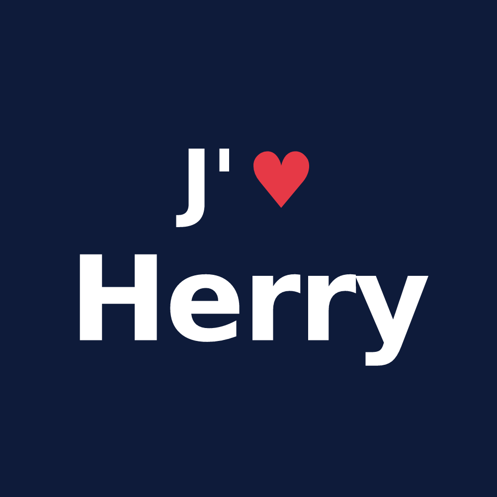 T-shirt personnalisé Herry — design J'aime Herry