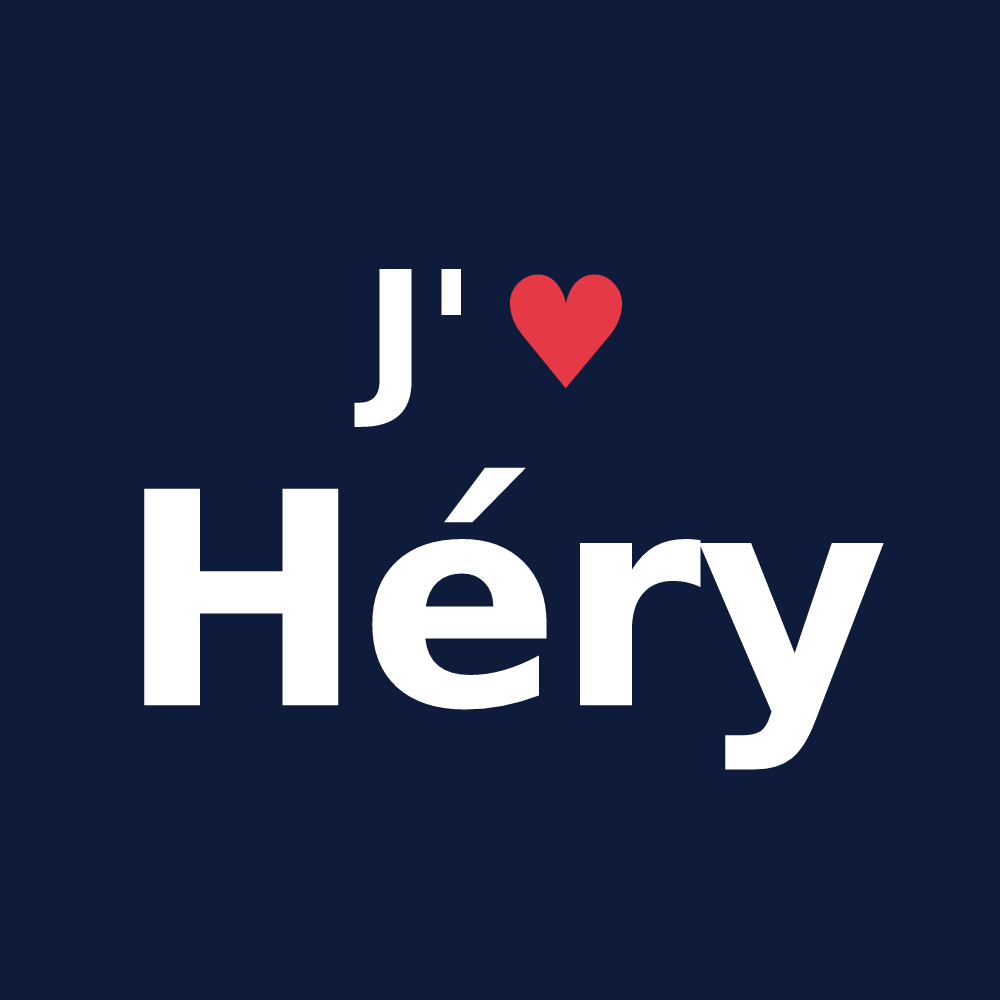 T-shirt personnalisé Héry — design J'aime Héry