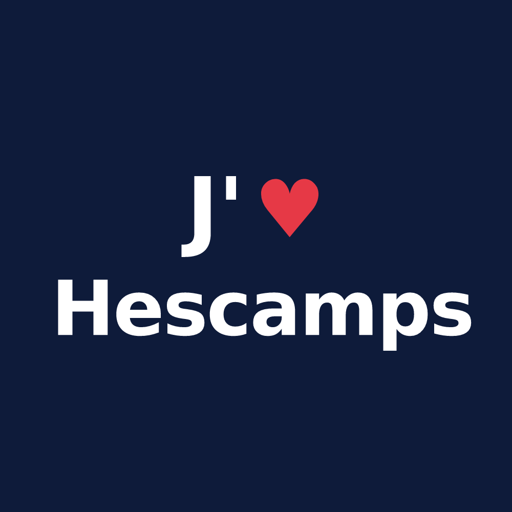 T-shirt personnalisé Hescamps — design J'aime Hescamps