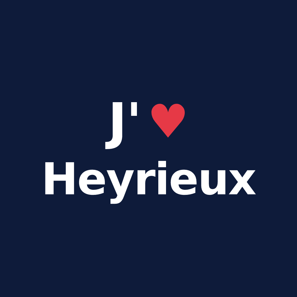 T-shirt personnalisé Heyrieux — design J'aime Heyrieux