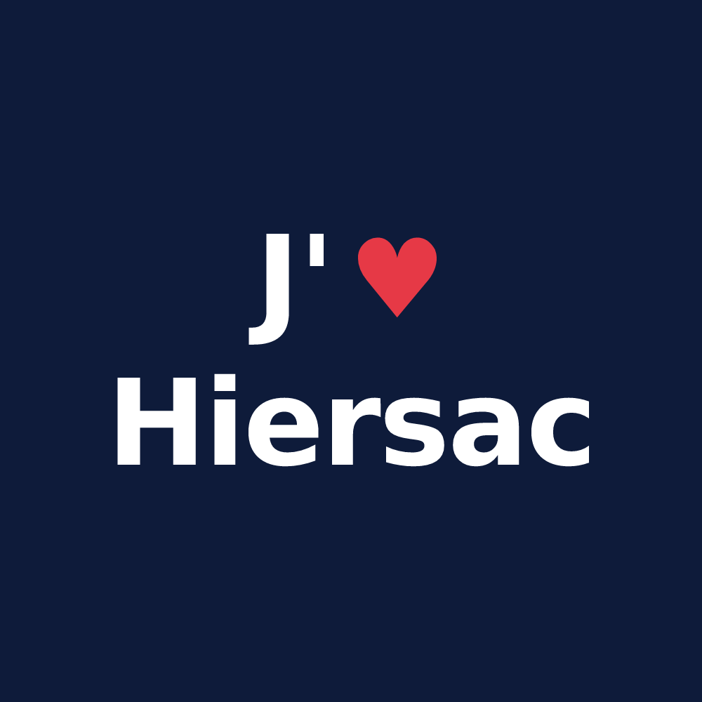 T-shirt personnalisé Hiersac — design J'aime Hiersac