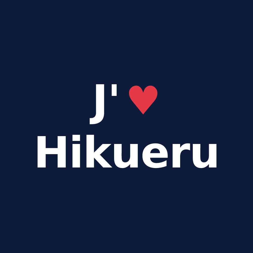 T-shirt personnalisé Hikueru — design J'aime Hikueru
