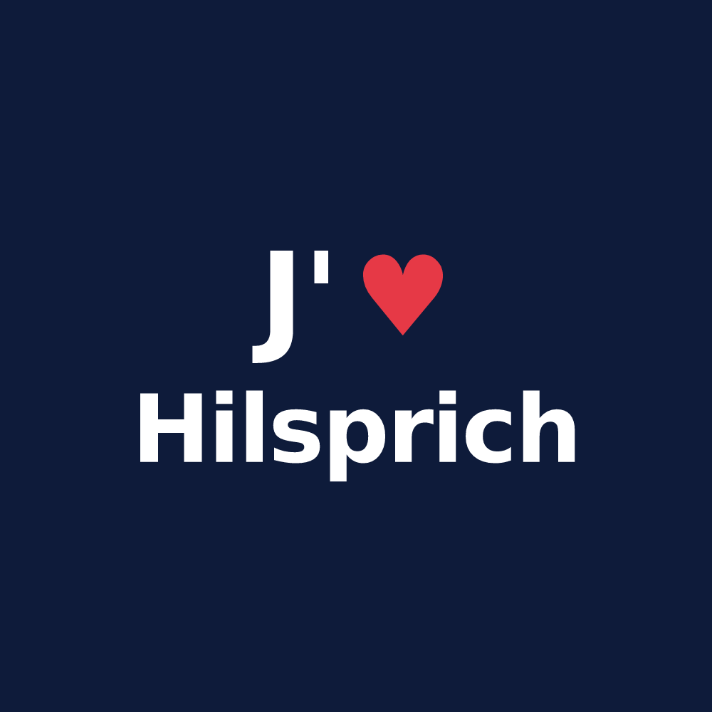 T-shirt personnalisé Hilsprich — design J'aime Hilsprich