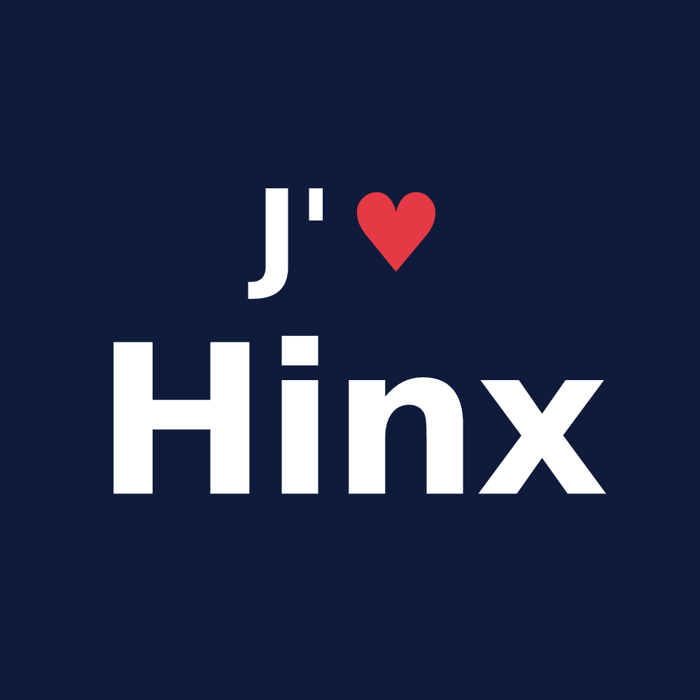 T-shirt personnalisé Hinx — design J'aime Hinx