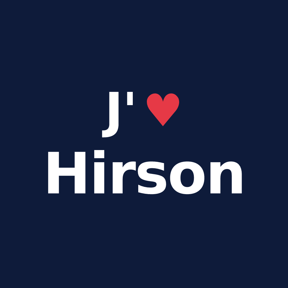 T-shirt personnalisé Hirson — design J'aime Hirson