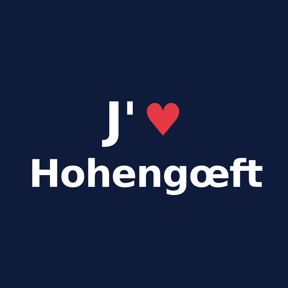 T-shirt personnalisé Hohengœft — design J'aime Hohengœft
