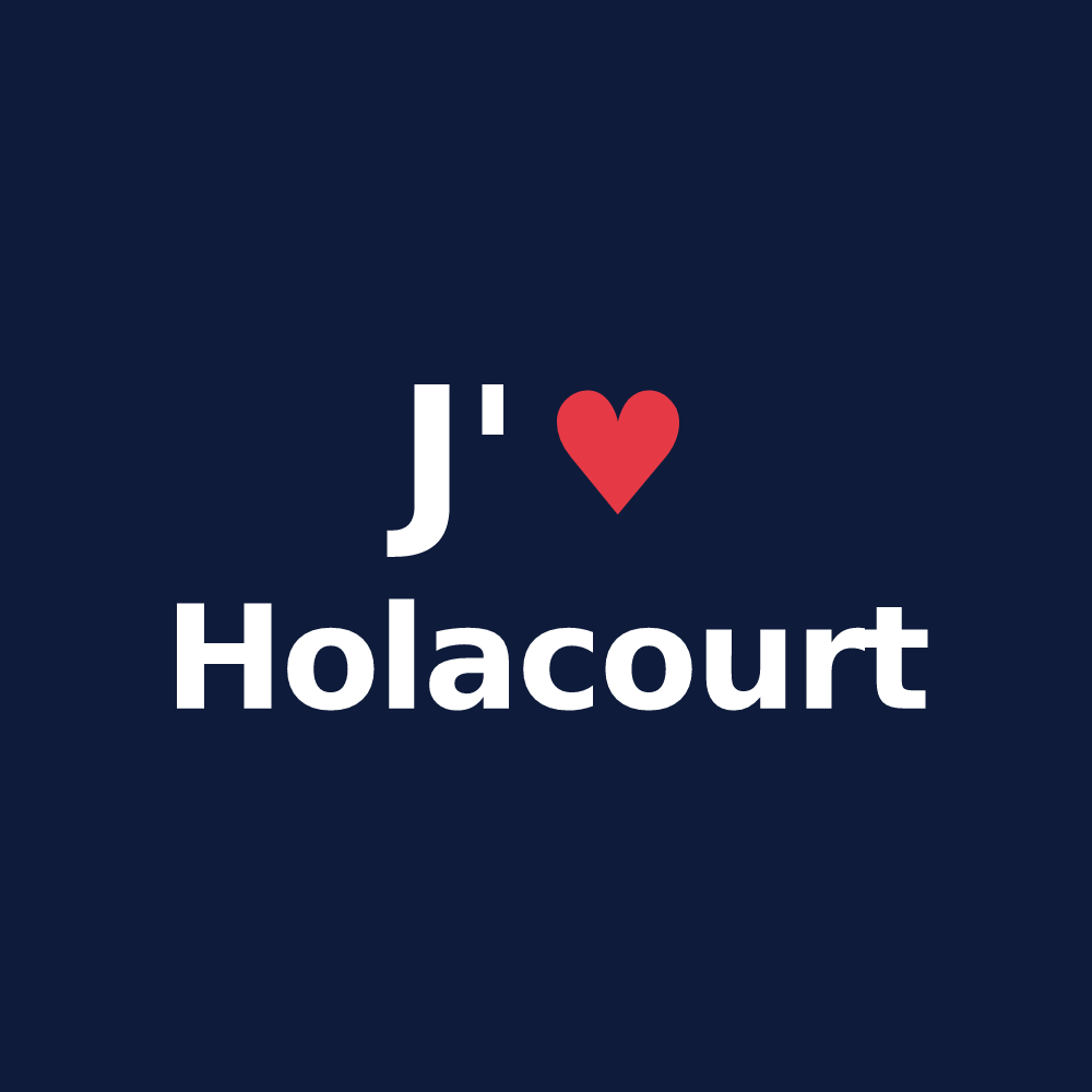 T-shirt personnalisé Holacourt — design J'aime Holacourt