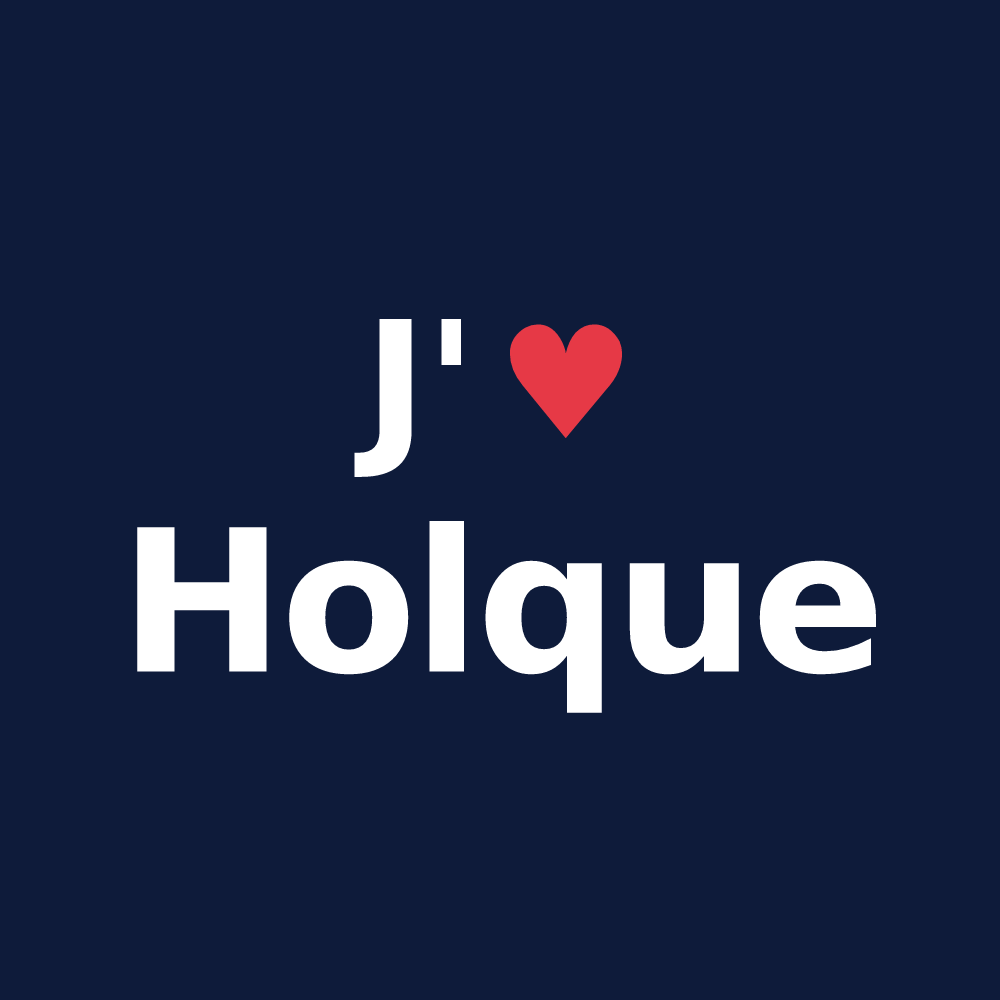 T-shirt personnalisé Holque — design J'aime Holque