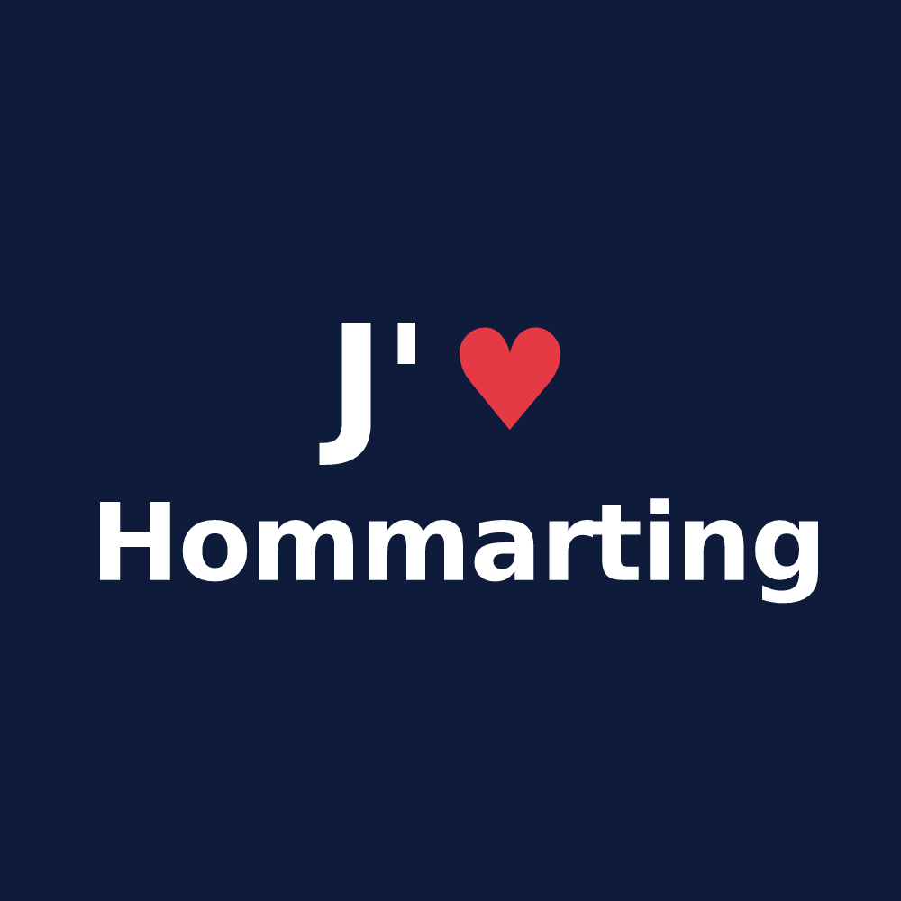 T-shirt personnalisé Hommarting — design J'aime Hommarting