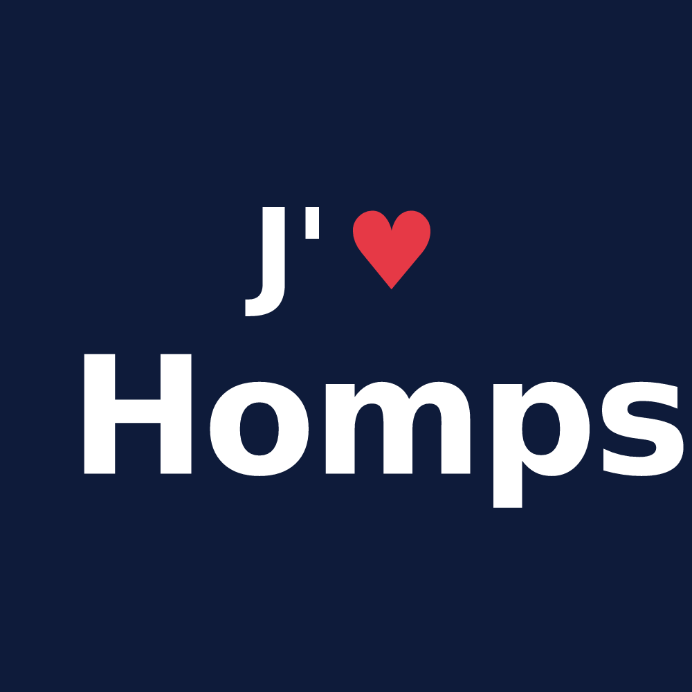T-shirt personnalisé Homps — design J'aime Homps