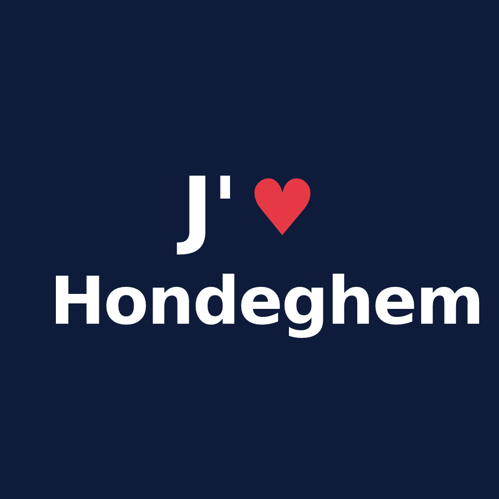 T-shirt personnalisé Hondeghem — design J'aime Hondeghem