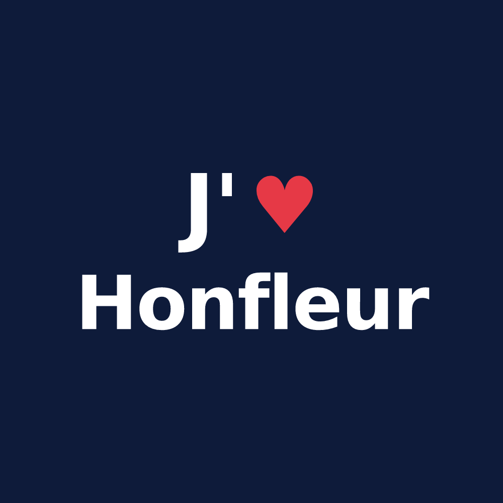 T-shirt personnalisé Honfleur — design J'aime Honfleur