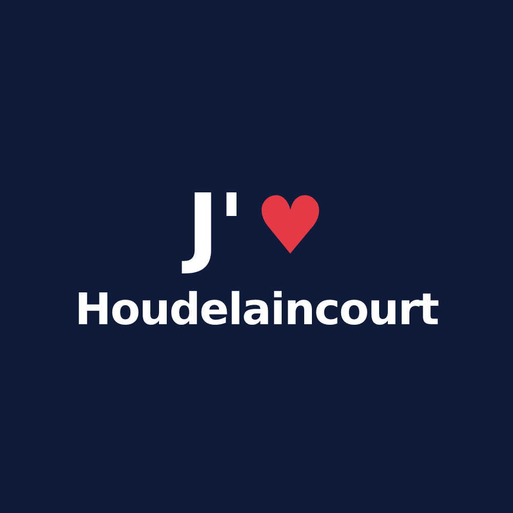 T-shirt personnalisé Houdelaincourt — design J'aime Houdelaincourt