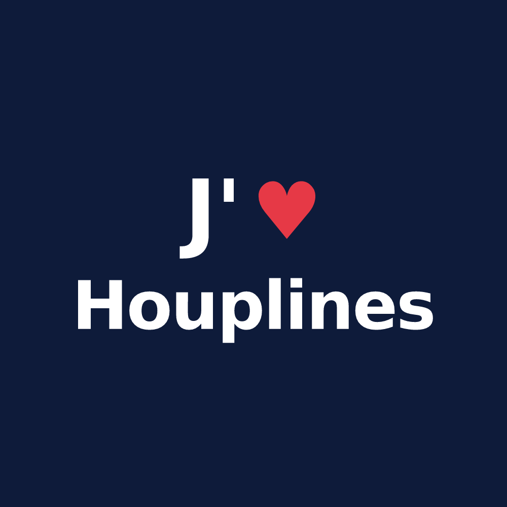 T-shirt personnalisé Houplines — design J'aime Houplines