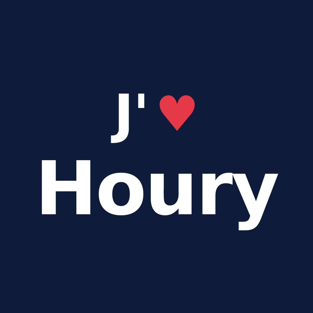 T-shirt personnalisé Houry — design J'aime Houry