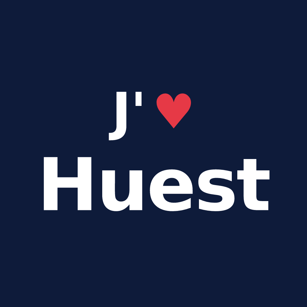T-shirt personnalisé Huest — design J'aime Huest