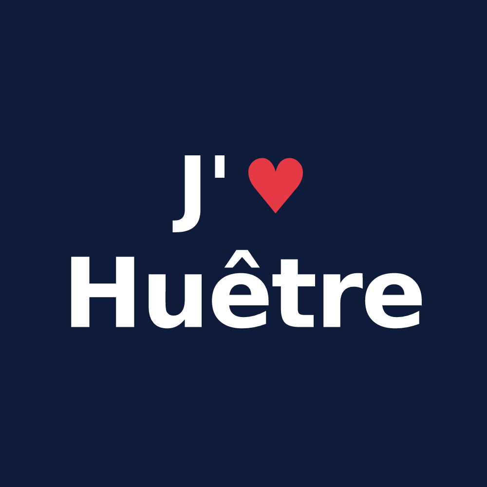 T-shirt personnalisé Huêtre — design J'aime Huêtre