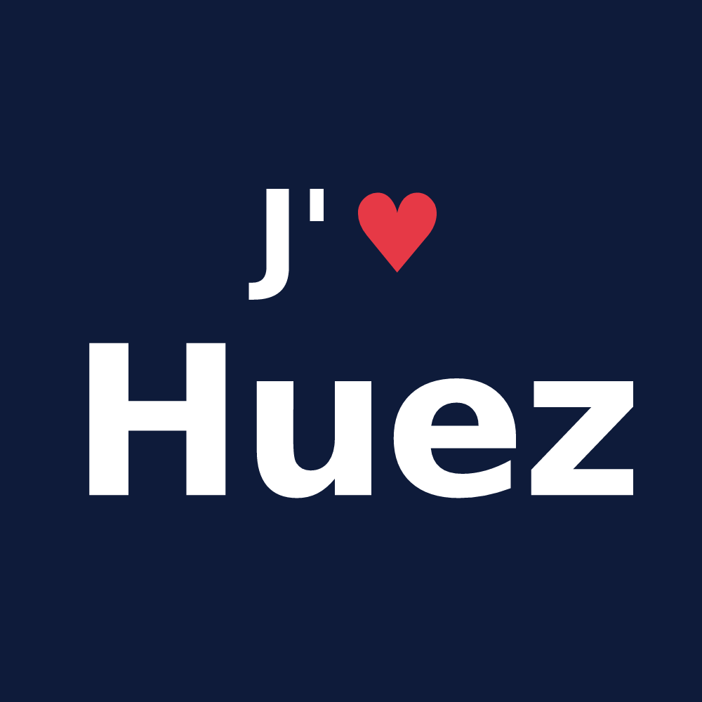 T-shirt personnalisé Huez — design J'aime Huez