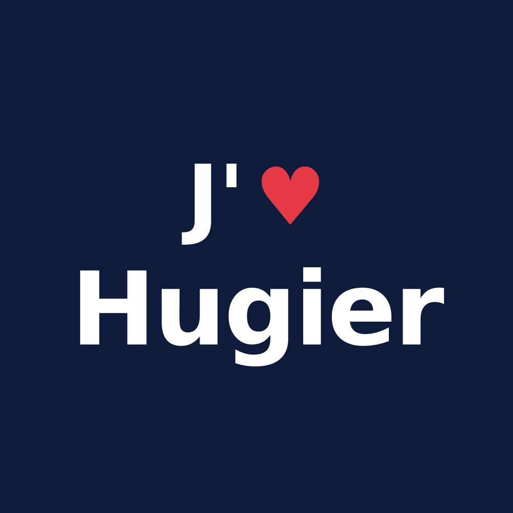 T-shirt personnalisé Hugier — design J'aime Hugier