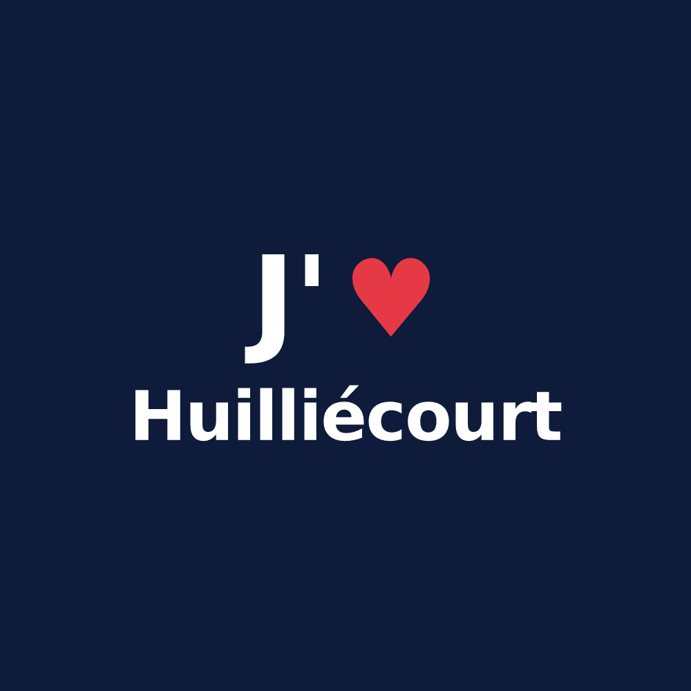 T-shirt personnalisé Huilliécourt — design J'aime Huilliécourt