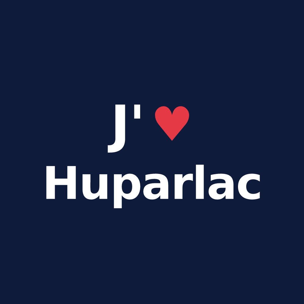 T-shirt personnalisé Huparlac — design J'aime Huparlac