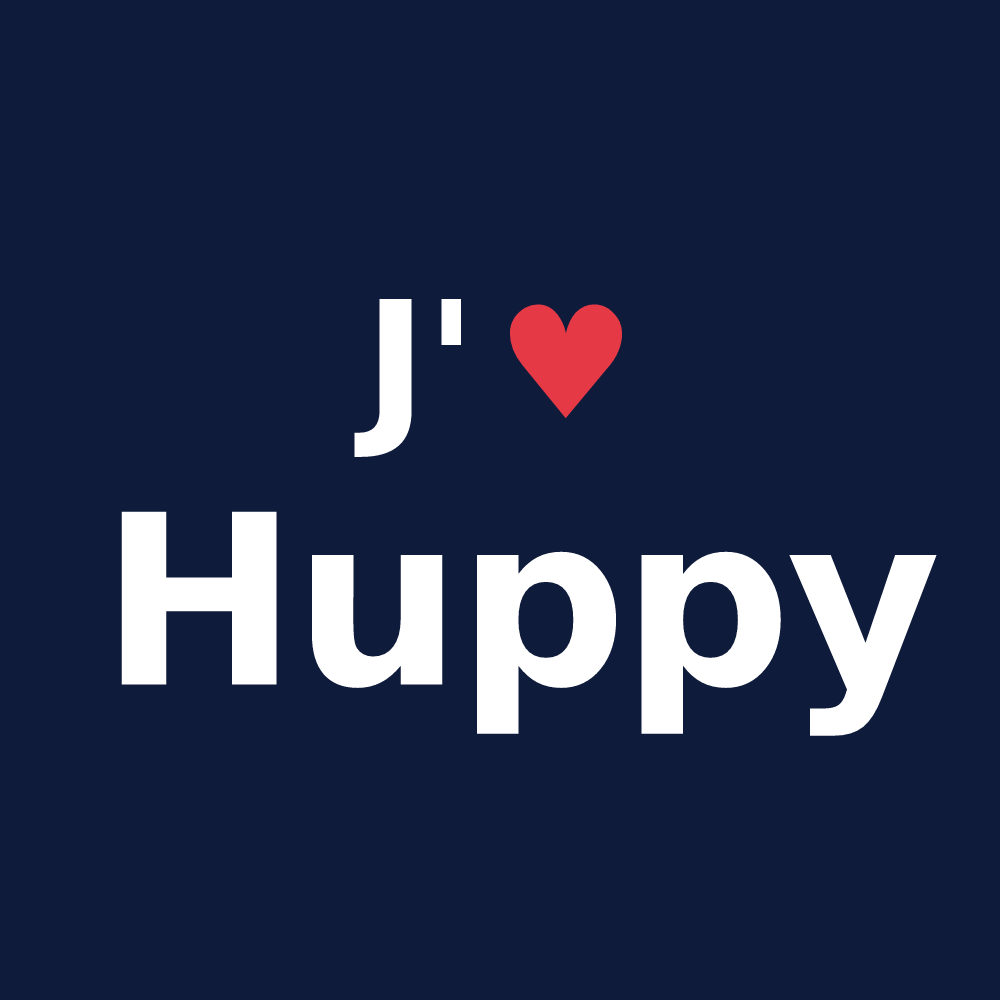 T-shirt personnalisé Huppy — design J'aime Huppy