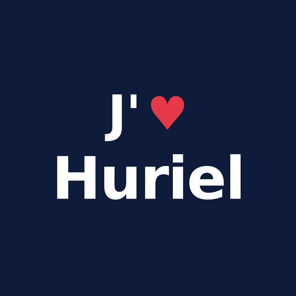 T-shirt personnalisé Huriel — design J'aime Huriel