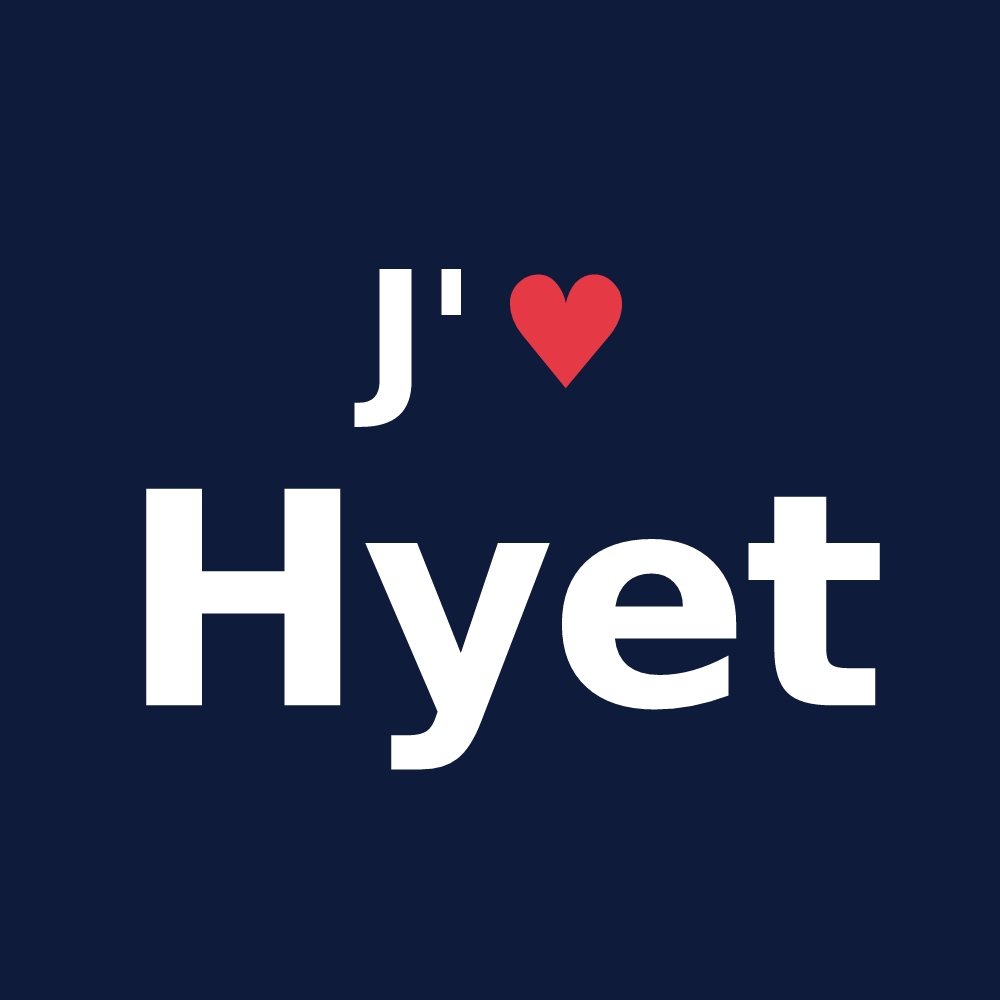 T-shirt personnalisé Hyet — design J'aime Hyet