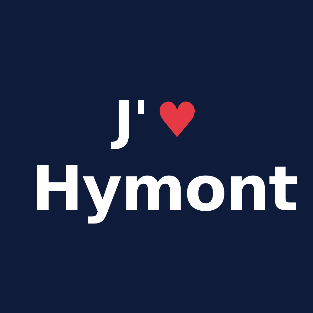 T-shirt personnalisé Hymont — design J'aime Hymont