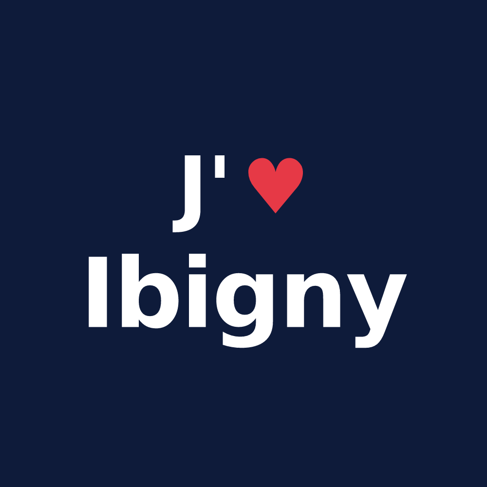 T-shirt personnalisé Ibigny — design J'aime Ibigny