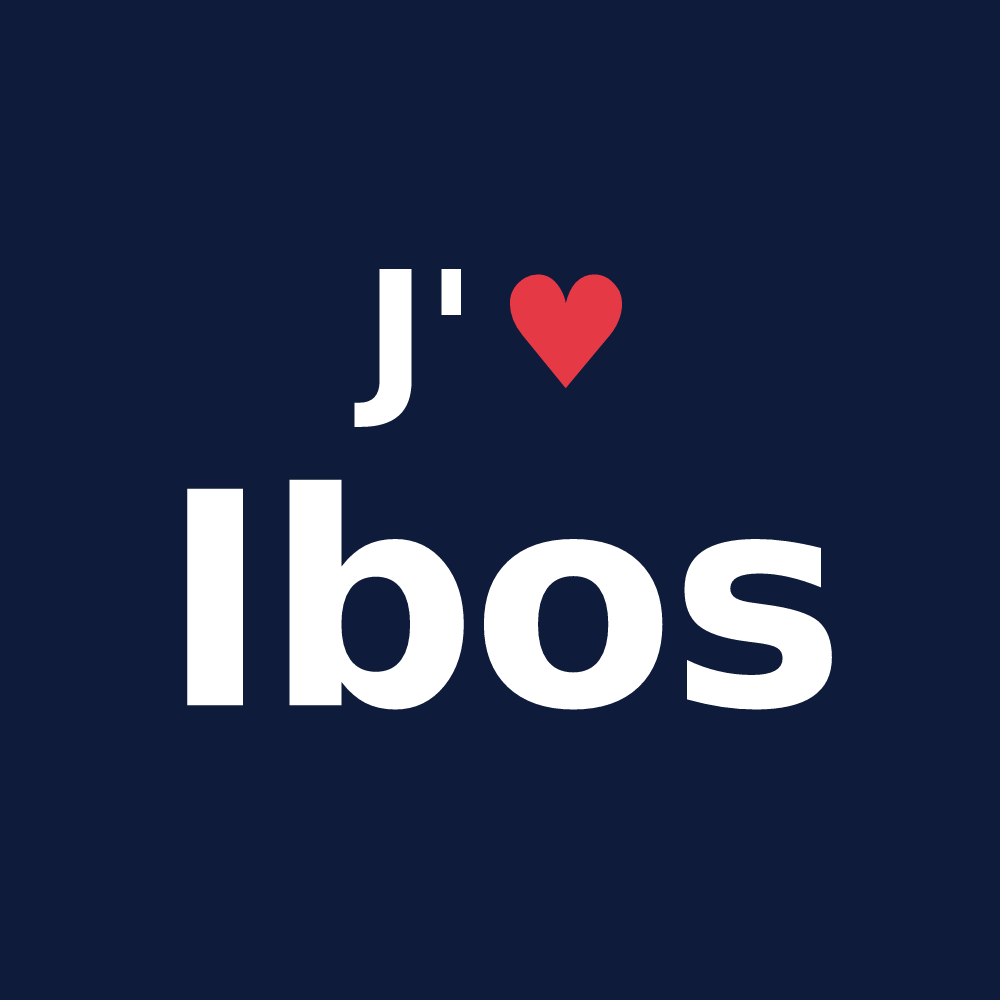 T-shirt personnalisé Ibos — design J'aime Ibos