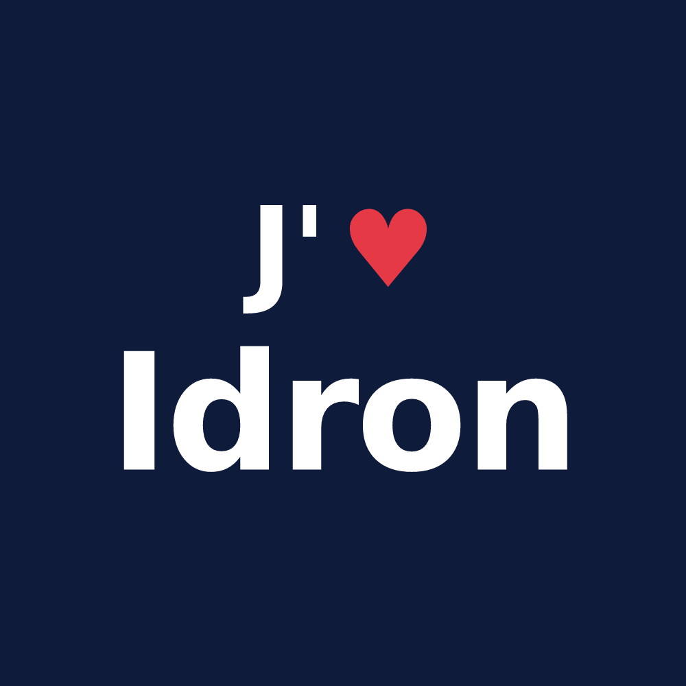 T-shirt personnalisé Idron — design J'aime Idron