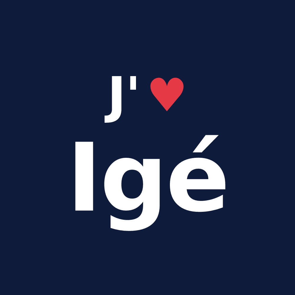 T-shirt personnalisé Igé — design J'aime Igé
