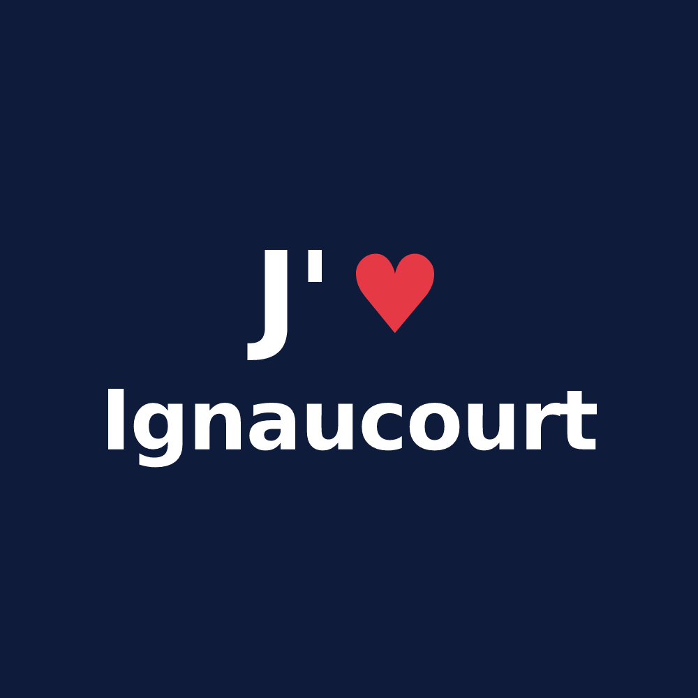 T-shirt personnalisé Ignaucourt — design J'aime Ignaucourt