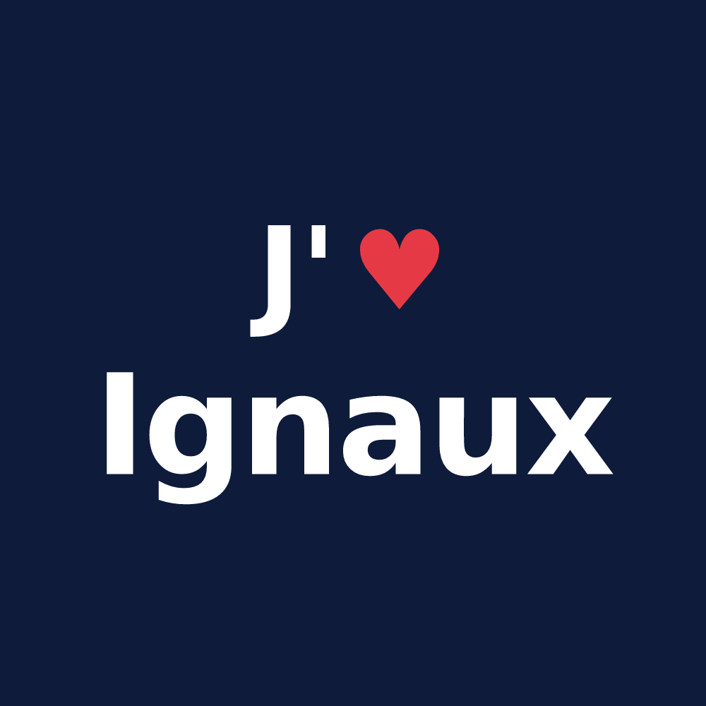 T-shirt personnalisé Ignaux — design J'aime Ignaux