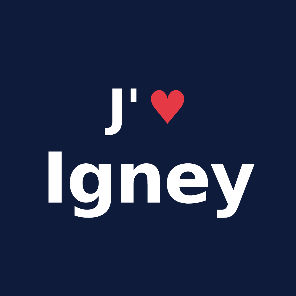 T-shirt personnalisé Igney — design J'aime Igney
