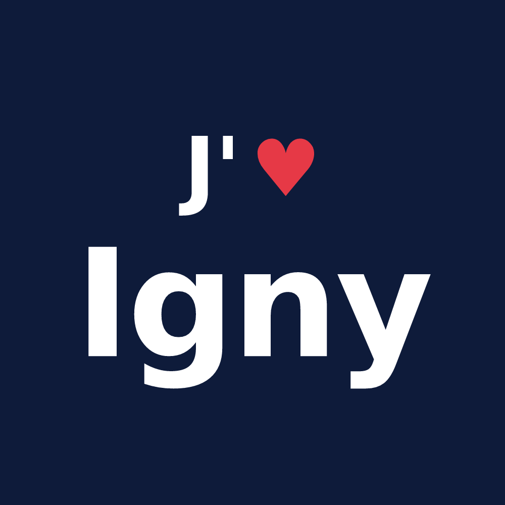 T-shirt personnalisé Igny — design J'aime Igny