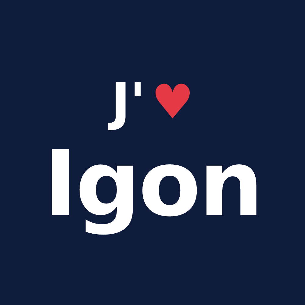 T-shirt personnalisé Igon — design J'aime Igon