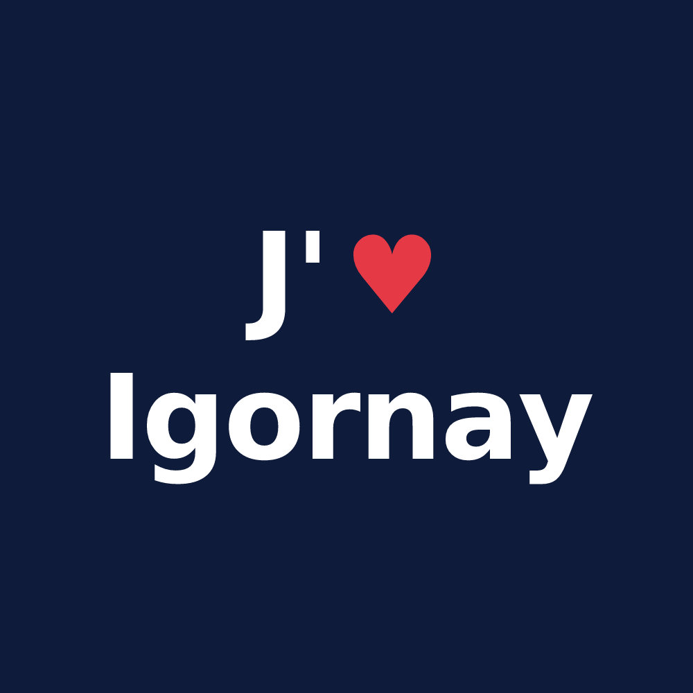 T-shirt personnalisé Igornay — design J'aime Igornay