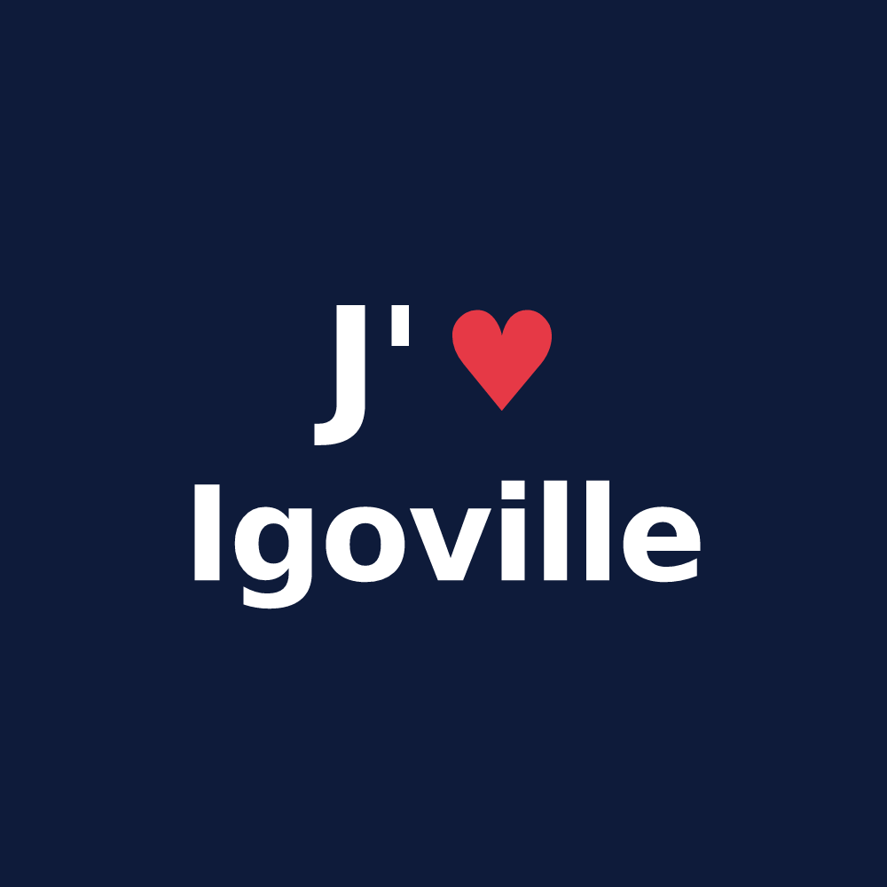 T-shirt personnalisé Igoville — design J'aime Igoville