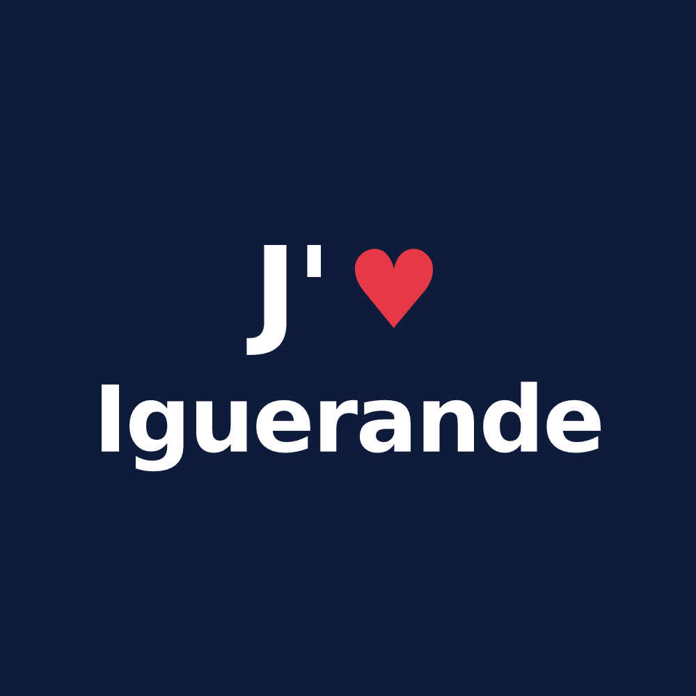 T-shirt personnalisé Iguerande — design J'aime Iguerande