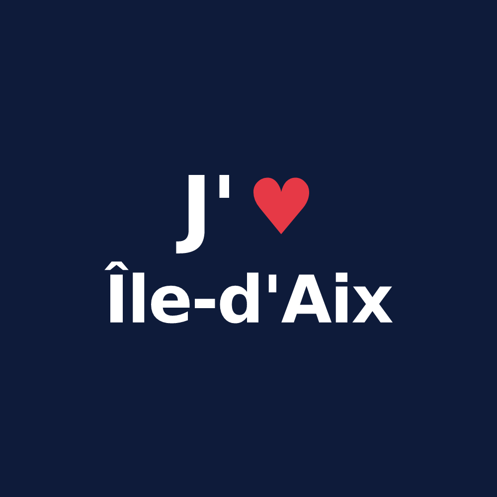 T-shirt personnalisé Île-d'Aix — design J'aime Île-d'Aix