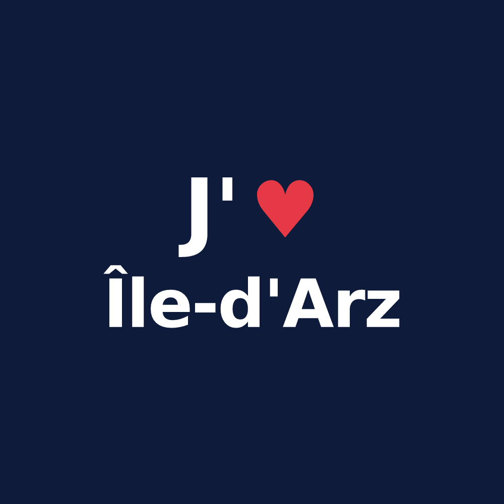 T-shirt personnalisé Île-d'Arz — design J'aime Île-d'Arz