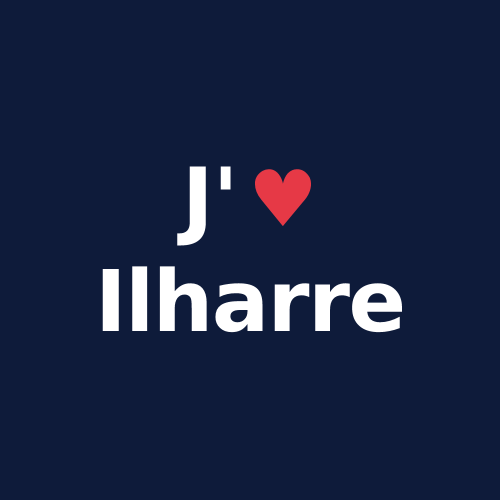 T-shirt personnalisé Ilharre — design J'aime Ilharre