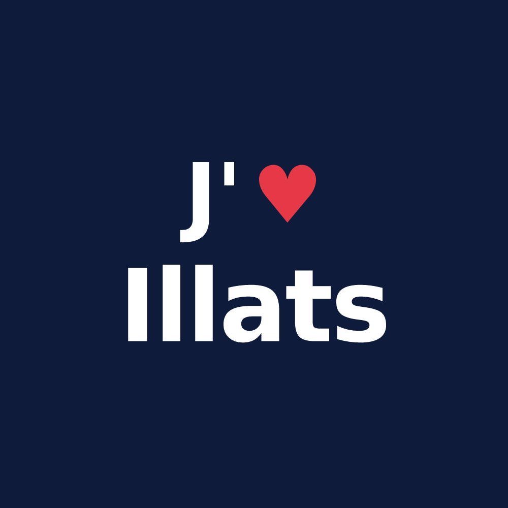 T-shirt personnalisé Illats — design J'aime Illats