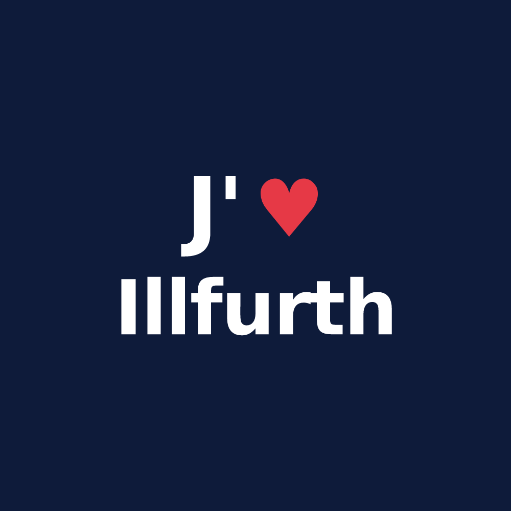 T-shirt personnalisé Illfurth — design « J'aime Illfurth » imprimé sur le t-shirt