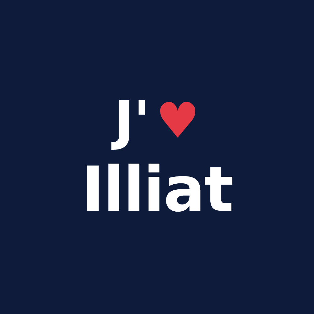 T-shirt personnalisé Illiat — design J'aime Illiat