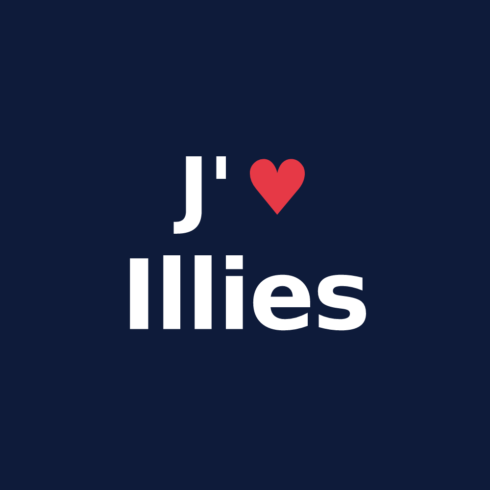 T-shirt personnalisé Illies — design J'aime Illies