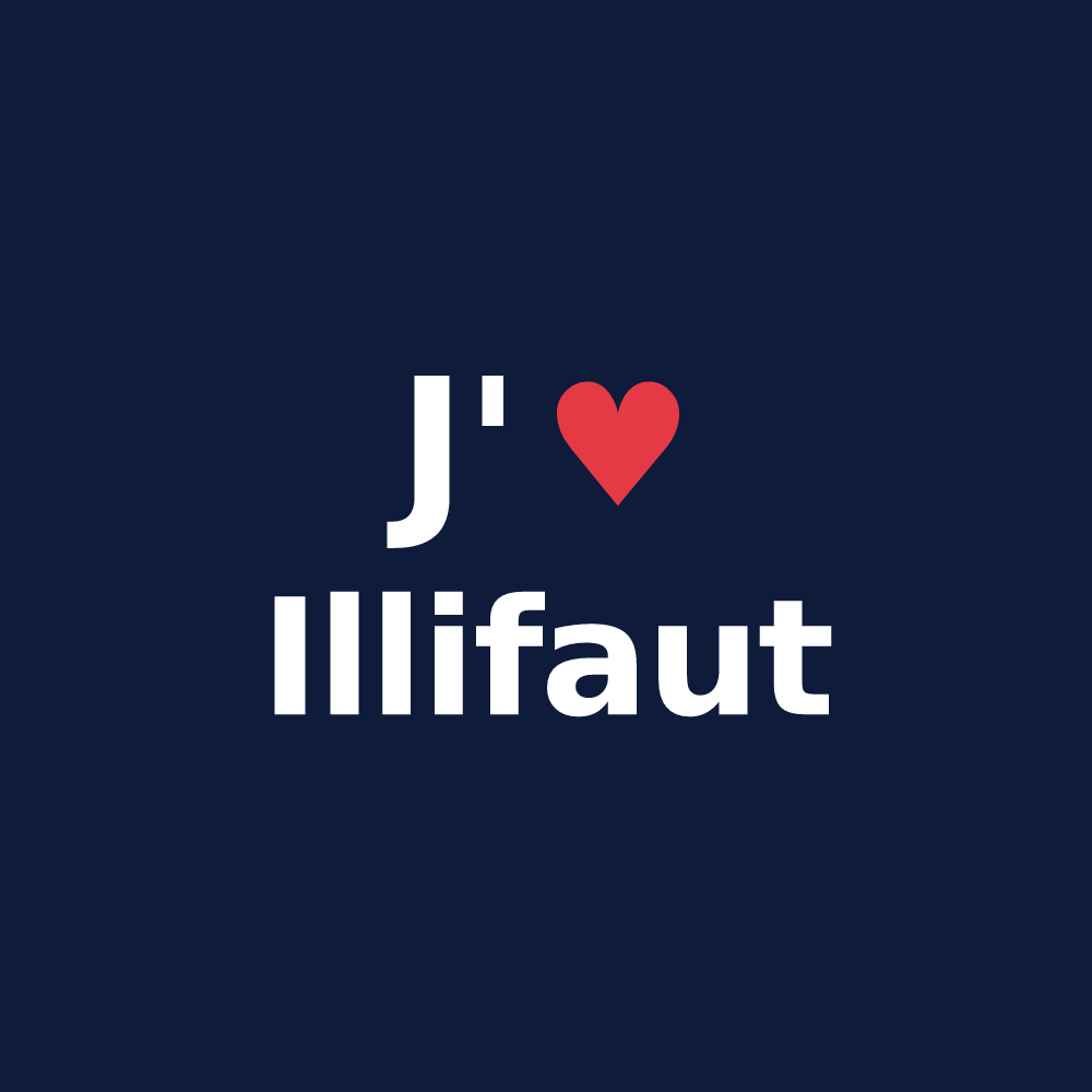 T-shirt personnalisé Illifaut — design J'aime Illifaut
