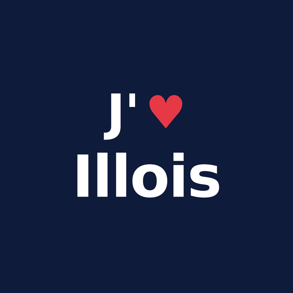 T-shirt personnalisé Illois — design J'aime Illois